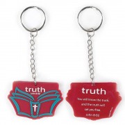 6pk -KEYRING PVC BIBLE - TRUTH - Pack of 6