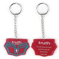 6pk -KEYRING PVC BIBLE - TRUTH - Pack of 6
