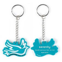 6pk -KEYRING PVC DOVE - SERENITY - Pack of 6 6pk -KEYRING PVC DOVE - SERENITY - Pack of 6