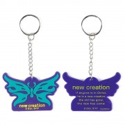 6pk -KEYRING PVC BUTTERFLY - NEW - Pack of 6