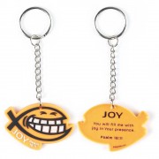 6pk -KEYRING PVC FISH - JOY - Pack of 6