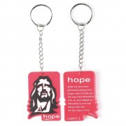 6pk -KEYRING PVC JESUS - HOPE - Pack of 6