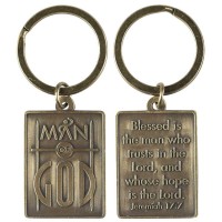 6pk -KYRING BLESSED IS THE MAN JER.17:7 METAL - Pack of 6