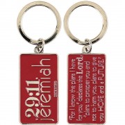 6pk -KEYRING FOR I KNOW THE JER.29:11 METAL - Pack of 6