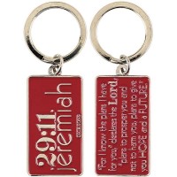 6pk -KEYRING FOR I KNOW THE JER.29:11 METAL - Pack of 6