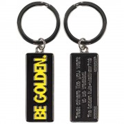 6pk -KEYRING METAL SILVER BE GOLDEN - Pack of 6