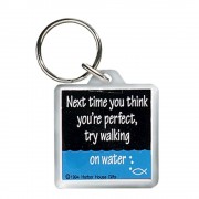 6pk -KEYRING-ACRYL-BLK-NEXT TIME - Pack of 6