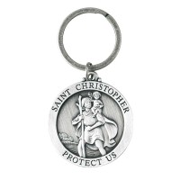 6pk -KEYRING ST CHRISTOPHER SIL METAL - Pack of 6 6pk -KEYRING ST CHRISTOPHER SIL METAL - Pack of 6