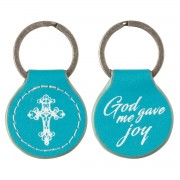 6pk -KEYRING GOD GAVE ME JOY ZINC AL - Pack of 6