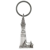 6pk -KEYRING LIGHTHOUSE JOHN 8:12 ZINC ALLOY - Pack of 6 6pk -KEYRING LIGHTHOUSE JOHN 8:12 ZINC ALLOY - Pack of 6