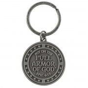 6pk -KEYRING FULL ARMOR OF GOD ANT SIL ZINC A - Pack of 6