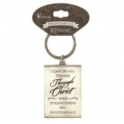 6pk -I CAN DO ALL THINGS PHIL.4:13 KEYRING - Pack of 6