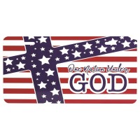3pk -LIC PLT GOD BLESS AMERICA MTL 12"X6" - Pack of 3 3pk -LIC PLT GOD BLESS AMERICA MTL 12"X6" - Pack of 3