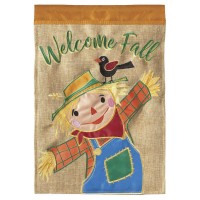 2pk -Flag Welcome Fall Scarecrow 29x42 - (Pack of 2)