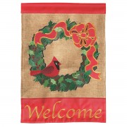 2pk -Flag Welcome Wreath Burlap 29x42 - (Pack of 2)