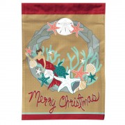 2pk -Flag Coastal Merry Christmas 29x42 - (Pack of 2)