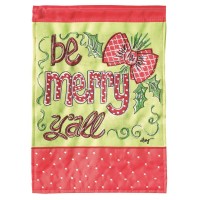 2pk -Flag Be Merry Yall Polyester 29x42 - (Pack of 2)