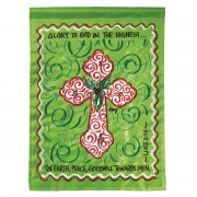 2pk -Flag Cross Glory To God Polyester 29x42 - (Pack of 2) 2pk -Flag Cross Glory To God Polyester 29x42 - (Pack of 2)