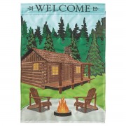 2pk -Flag Welcome Cabin Polyester 29x42 - (Pack of 2)