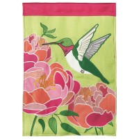 2pk -Flag Hummingbird Burlap Polyester 29x42 - (Pack of 2)