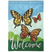 2pk -Flag Butterflies Welcome Polyester 29x42 - (Pack of 2) 2pk -Flag Butterflies Welcome Polyester 29x42 - (Pack of 2)