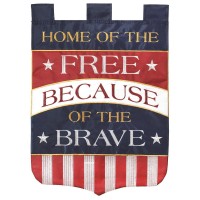 2pk -Flag Home Of Free Polyester 29x42 - (Pack of 2)