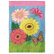 2pk -Flag Gerber Daisy Welcome 29x42 - (Pack of 2)
