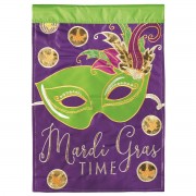 2pk -Flag Mardi Gras Time Polyester 29x42 - (Pack of 2) 2pk -Flag Mardi Gras Time Polyester 29x42 - (Pack of 2)