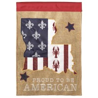 2pk -Flag Proud American Fleur-De-Lis 29x42 - (Pack of 2)
