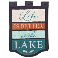 2pk -Flag Life Is Better At Lake 29x42 - (Pack of 2)