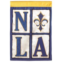 2pk -Flag NOLA Street Tiles Polyester 29x42 - (Pack of 2)