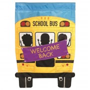 2pk -Flag Welcome School Bus Polyester 29x42 - (Pack of 2) 2pk -Flag Welcome School Bus Polyester 29x42 - (Pack of 2)