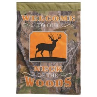 2pk -Flag Welcome Woods Polyester 29x42 - (Pack of 2)