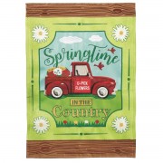 2pk -Flag Springtime In Country Burlap 29x42 - (Pack of 2)