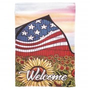 2pk -Flag Americana Barn Polyester 29x42 - (Pack of 2) 2pk -Flag Americana Barn Polyester 29x42 - (Pack of 2)