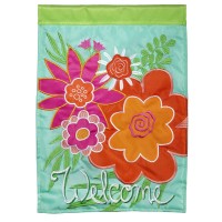2pk -Flag Welcome Summer Floral 29x42 - (Pack of 2)
