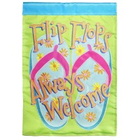 2pk -Flag Welcome Flip Flops Polyester 29x42 - (Pack of 2)