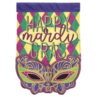 2pk -Flag Mardi Gras Mask 29x42 - (Pack of 2)