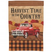 2pk -Flag Truck Harvest Polyester 29x42 - (Pack of 2)