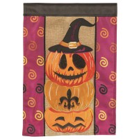 2pk -Flag Jackolantern Fleur-De-Lis 29x42 - (Pack of 2)