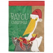 2pk -Flag Christmas In Bayou Polyester 29x42 - (Pack of 2)