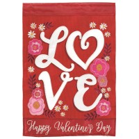 2pk -Flag Love Happy Valentine Day 29x42 - (Pack of 2)