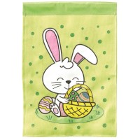 2pk -Flag Easter Bunny Burlap Polyester 29x42 - (Pack of 2)