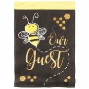 2pk -Flag Bee Our Guest Burlap 29x42 - (Pack of 2) 2pk -Flag Bee Our Guest Burlap 29x42 - (Pack of 2)