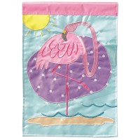 2pk -Flag Flamingo Polyester 29x42 - (Pack of 2)