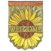2pk -Flag Welcome Sunflowers Shaped 29x42 - (Pack of 2)