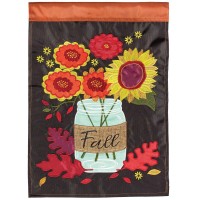 2pk -Flag Fall Mason Jar Sunflower 29x42 - (Pack of 2)