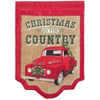 2pk -Flag Truck Christmas In Country 29x42 - (Pack of 2)