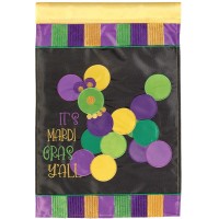 2pk -Flag Mardi Gras Bead Dog Polyester 29x42 - (Pack of 2)