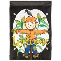 2pk -Flag Fall Welcome Scarecrow 29x42 - (Pack of 2)